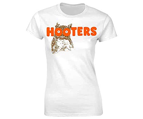 GulfDealzGirls Printed " Hooters " Graphic Tee Round Neck Short Sleeves T-shirt, Medium Size, Cotton - White
