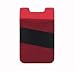 CaseArtPlus Credit Card Secure Holder Stick on Wallet [ Band Strap ] Discreet ID Holder Lycra Spandex Card Sleeves for Smartphones, iPhone 6, Samsung Galaxy Wallet Case 3M Adhesive (Strap-Wine)