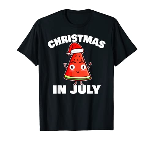 Watermelon Christmas In July Christmas Tree Summer Christmas T-Shirt