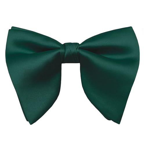 Image of Luckyvestir Oversized Bow Ties for Men, Pre Tied Clip on Men's Black Bowtie for Wedding Tuxedo Banquets Formal Wear