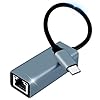 Adaptador USB C a Ethernet, Adaptador RJ45 USB C USB Tipo C a RJ45 Adaptador Gigabit Lan 1000Mbps Adapter Type C RJ45 Compatible para iPhone 15 Pro, iPad Pro/Air, MacBook Pro/MacBook Air, Galaxy S24