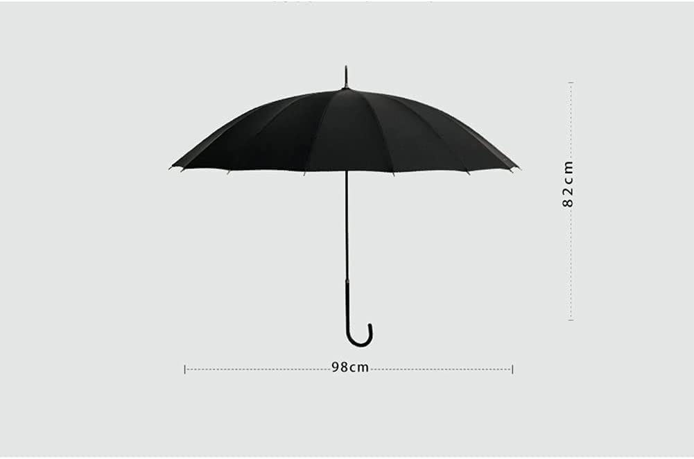 HLTYGWX Parapluie Coupe-Vent Fort Parapluie Coupe-Vent Famille Résistant À La Pluie Au Vent Extra Large Parapluie À Long Manche Parapluie Parapluie Imperméable (Color : D, Size : 98 * 82cm)