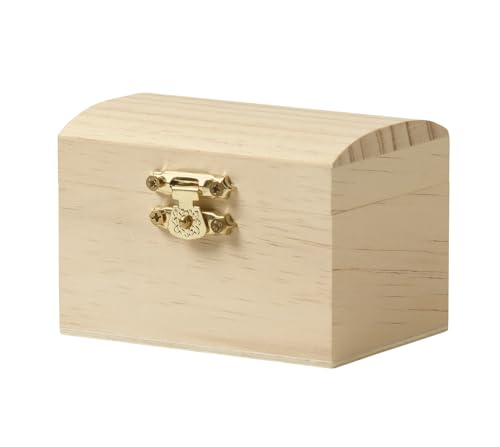 MEGACREA - Baúl de Pirata de Madera 6 x 8,5 x 6 cm