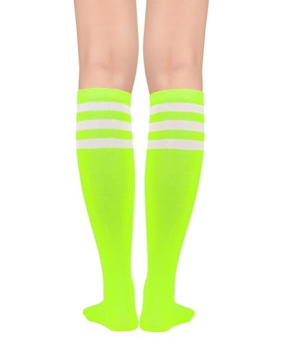 Image of American Trends Womens Athletic Knee High Socks Outdoor Sport Thigh High Stockings Casual Stripes Tube Socks