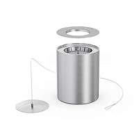 höfats - Bio-Burner Spin 1200 inklusive Eco-Ring - ersetzt Gelbrennstoffdose von Spin 120 - ermöglicht Gebrauch von höfats flüssig Bioethanol - längere Brenndauer und hellere Flamme