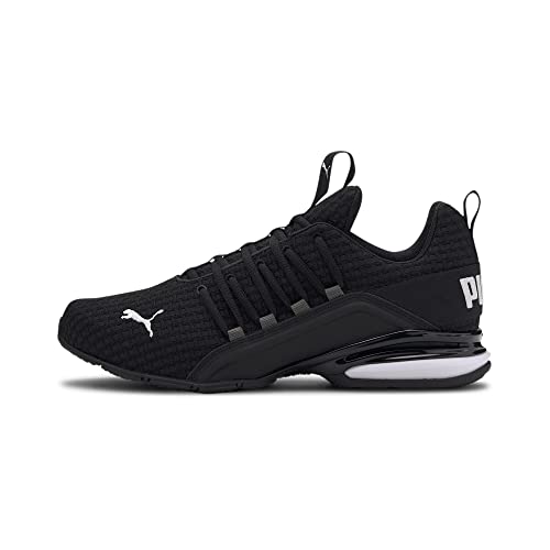 PUMA Men's Axelion Running Shoes, Black, Size 8 UK