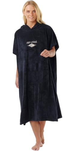 Rip Curl Serviette à Capuche Classique Unisexe Noir/Blanc cassé, Taille Unique