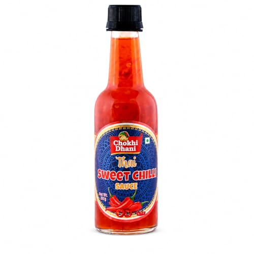 Image of Chokhi Dhani Thai Sweet Chilli Sauce 250g | Sweet & Spicy Dipping Sauce | Perfect for Momos, Spring Rolls, Fries, Noodles & Burgers | Asian Sauce Dimsums, Sushi, Wraps & Rolls, Thai Rice Bowls, Bao Buns, Fried Rice | Sweet Chilli Dip