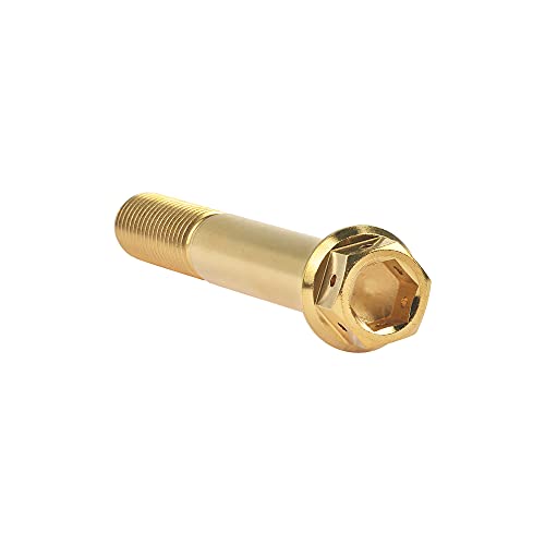 Tornillos de cabeza hexagonal de titanio M10 en color oro de 75 mm 5