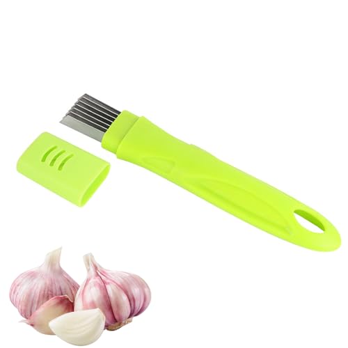 Affettatrice da Cucina,Tritatore Manuale,Utensile per Affettare in Acciaio Inossidabile da Cucina | per Casa Viaggio e Campeggio Cipolle Aglio