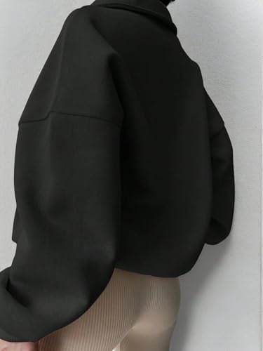 Image of SXV STYLE Half-Zip Pullover Sweatshirt, Oversized Fit