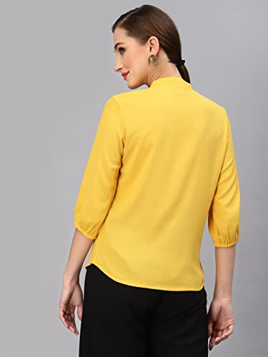 Image of Style Quotient Women Solid Lilac Polyester Formal Shirt