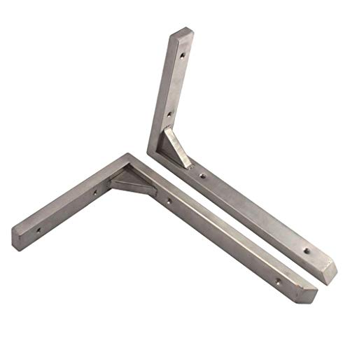 Preisvergleich Produktbild joyMerit Regalträger Edelstahl 2pcs Schwerlastträger klappbar Regalhalter Schwerlastkonsole Schwerlastwinkel Regalwinkel - 6 Zoll, wie beschrieben