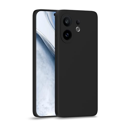 Image of Outlouders Back Cover for Vivo X200 Fe 5G | Camera Protection | Durable Soft Matte Silicone Bumper Case (Black)