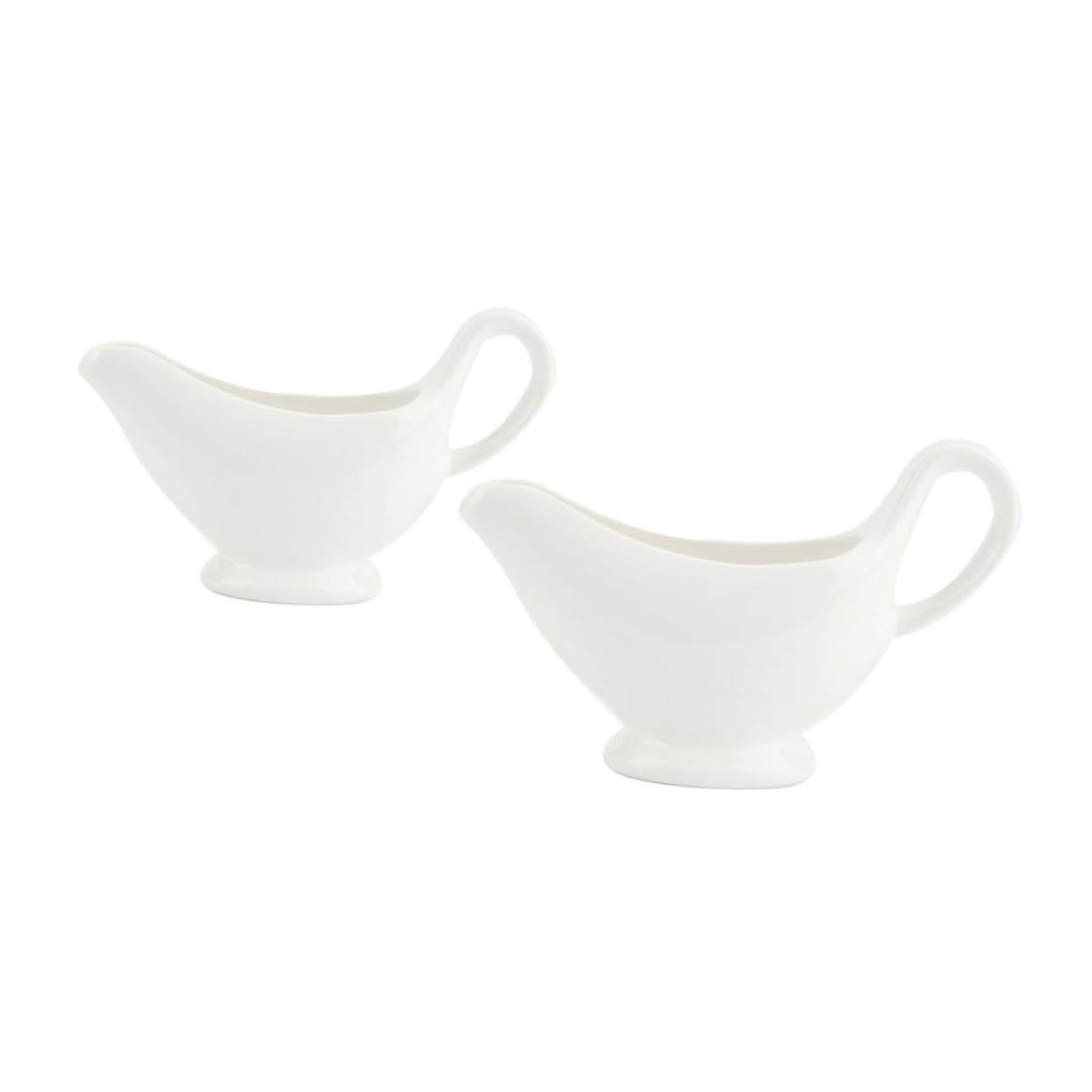 MUCKLILY 2Pcs Practical Sauce Bowls Elegant Gravy Boats with Handle for Sauces Dressings and Condiments for Dining and Special Occasions
