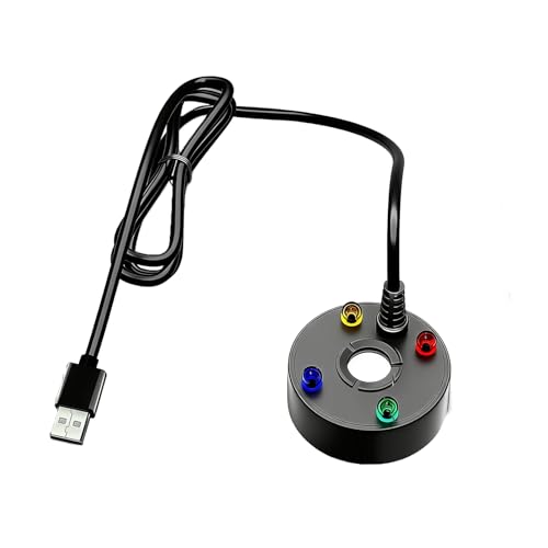 Mist Maker, USB Mist Maker with RGB LED Lights, Ultrasonic Fogger for Ponds, Wigwams, Fish Tanks, No Heat Mist Maker, Easy to Operate, 5V (Black)