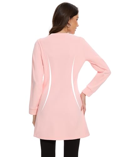 M MOTEEPI Sweatshirt Dress Fleece Lined Quarter Zip Long Sleeve Warm Thermal Fall Winter Dresses with Pockets2