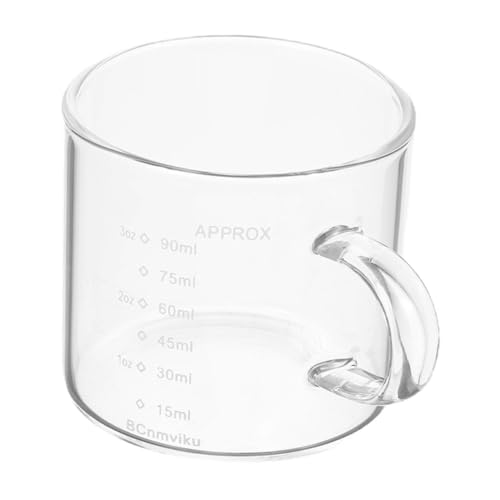 Ipetboom Taza Medidora de Vidrio Resistente al Calor con Transparente y Portátil para Café Leche y Agua