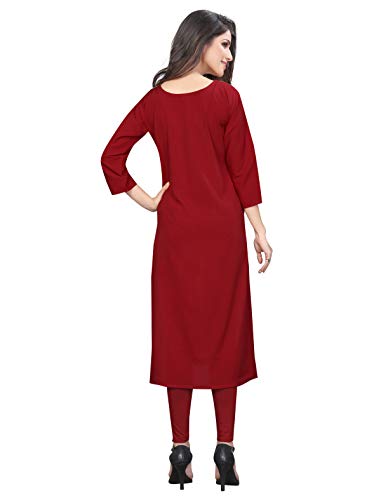 Image of 1 Stop Fashion Women's Multicoloured Crepe Knee Long W Style Kurta /Kurti (Pack of 2)
