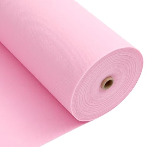 Longing Home Rouleau de Nappe jetable en intissé Imitation Tissu au mètre, idéal pour Un Anniversaire, Une fête, décoration (Couleur Rose, 1 × 25 m)