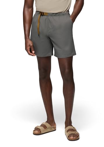 prAna Mens Stretch Zion Pull On Short, 5" Inseam, Thyme, Large