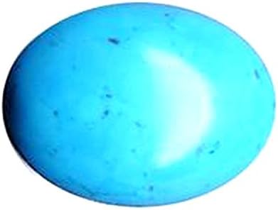 INDIA MADE8.25 Ratti Certified Turquoise (Firoza) Natural Gemstone-1394, Silver, Created Sapphire