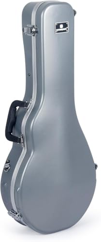 Image of Crossrock, ABS Molded F-Style Mandolin Hard Shell Case, Silver (CRA861MFSL)