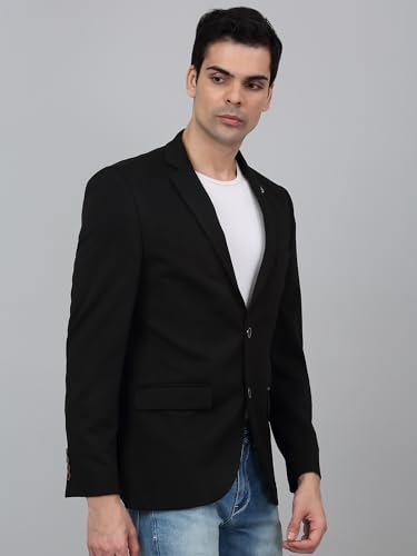 Image of Cantabil Self Design Full Sleeves Notch Lapel Casual Blazer for Men | Casual Blazer for Men | Men Blazer for Casual (P MBZC00069)