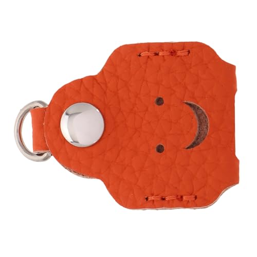 Didiseaon Funda Protectora para Llave de Coche de Cuero Sintético Naranja, Diseño Hecho a Mano , Estuche para Llavero Resistente y Versátil, Accesorio Adecuado para Uso Doméstico y