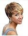 BeiSD Ombre Blonde Brown Hair Wig Short Pixie Cut Synthetic Wigs With Blonde Bangs Ombre Short Hairstyles