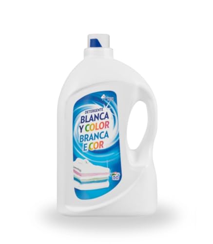 BVerde Detergente Líquido Blanca y Color, 3 Litros, 50 Lavados