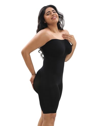 Image of UNDERNEAT Classic Series Strapless Butt Lifting Bodysuit Shapewear | With Anti-Slip Grip | Tummy and Thigh Shaping Control | Seamless Fit With Detachable Straps