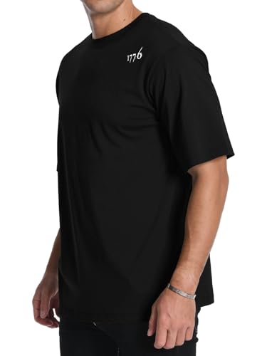 Men's Graphic Tees Short Sleeve 1776 USA Flag Crewneck Casual American Patriotic Regular T-Shirt for Men4