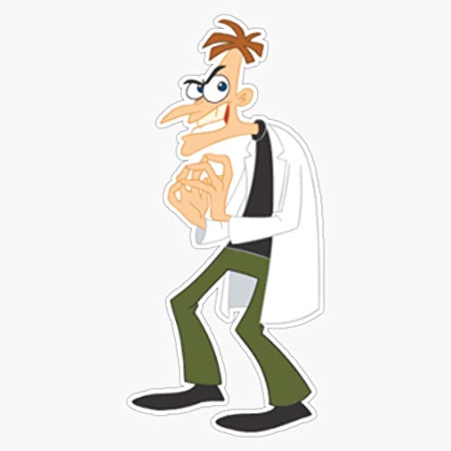 Doofenshmirtz Sticker Outdoor Rated Vinyl Sticker Decal for Windows, Bumpers, Laptops or Crafts 5'