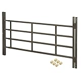 Prime-Line S 4782 21 In., Black Painted Carbon Steel, Hinged 4-Bar Window Grill (Single Pack)