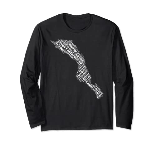 Mapa de Baja California Sur México y municipios Manga Larga