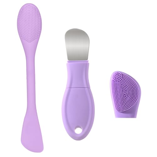 Blackhead Remover Tools, Black Head Remover for Face Nose, Silicone Face Scrubber Pore Cleaning Brush Mask Applicator for Daily Skin Care, Deep Clean Master Skin Care Tool for Women Men (Purple)