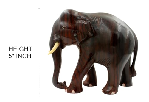 Image of ELEPHANT - WOODEN SHOWPIECE - ROSEWOOD (HANDMADE) (5 INCH)