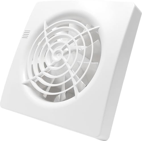 CubeTECH CTEF100t 100mm (4") Quiet Bathroom Extractor Fan with Timer Overrun Delay. White Grill.