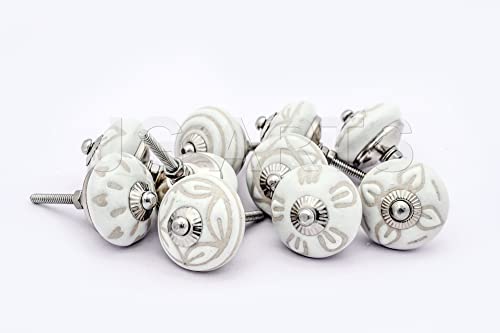 Comparison: Best Color Knobs For White Cabinets 9 JGARTS 20 Knobs White Hand Painted Ceramic Knobs Cabinet Drawer Pull