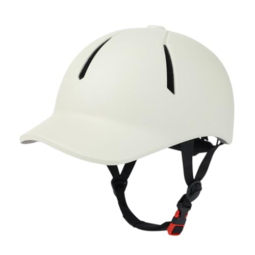 KESOTO Equestrian Casco para Montar Casco Ventilado con Cierre Ajustable Y Protección Solar Hecho de Material PC Adecuado para Deportes Al Aire, Talla única Beige