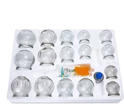 Mify™ chinese medical vacuum glass fire cupping therapy set of 16 pc Massager