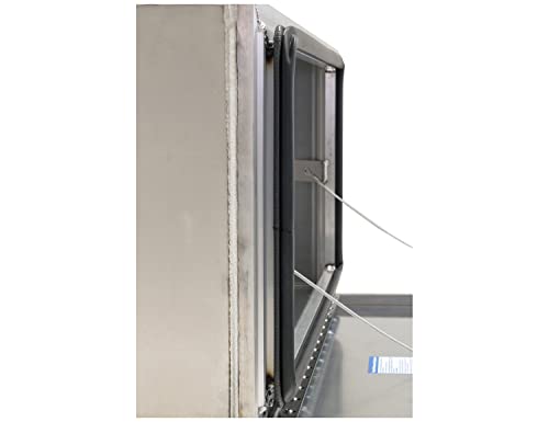 Image of Buyers Products 1706430 Pro Series Underbody Truck Box With 3-Point Compression Latch, Smooth Silver Aluminum, Made in the USA, 18 x 24 x 60 Inches, Truck Tool Box For Storage & Organization
