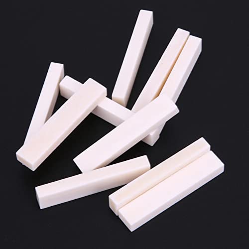 Dovewill 10Pc Hard Buffalo Bone Blank Saddle Nut For Accoustic/Classical Guitar Diy For Lp Guitar #TOP1