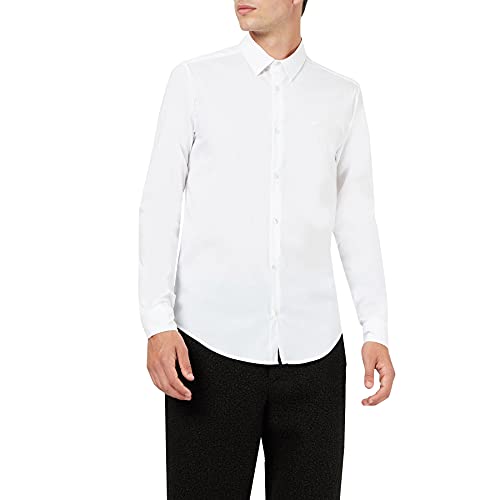 Preisvergleich Produktbild Armani Herren Stretch-Baumwoll-Poplin-Shirt M Weiß
