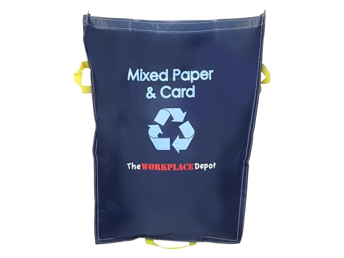 Image of The Workplace Depot Rack Bag – Heavy-Duty Waterproof Polyester Waste Management Solution, 160L Capacity, Tool-Free Install for Industrial Warehouses & Factories (Paper Waste)