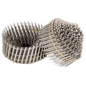 #US 1200Pcs 15 Degree Wire Coil 1-3/4 .09 Ring Shank Stainless Steel Siding Nails