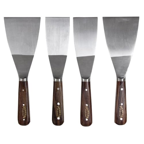 Image of Hamilton Perfection 4pce Scale Tang 2"+3" Filling Knife + Scraper Tool Set