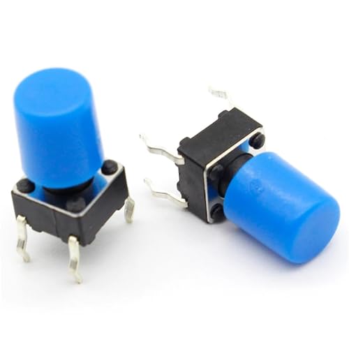 Tapa azul para pulsador G61 para reparar mandos y personalizar paneles de domótica 6x6mm