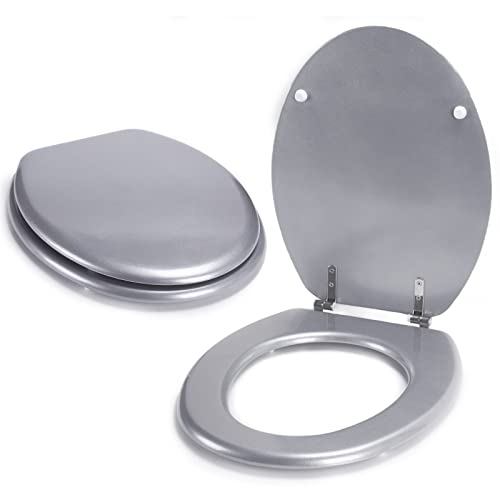 MSV - Abattant WC MDF CLÉO - Charnières INOX - Tampons Amortisseurs - Ø 30 x 20 x 15 cm -...